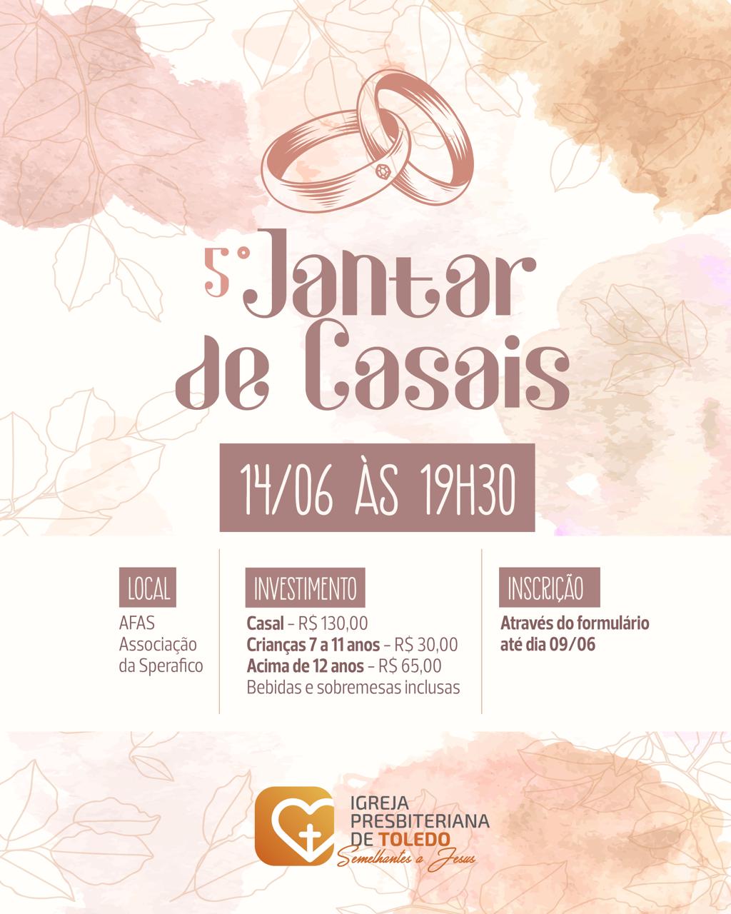 Jantar de Casais 5º edição 